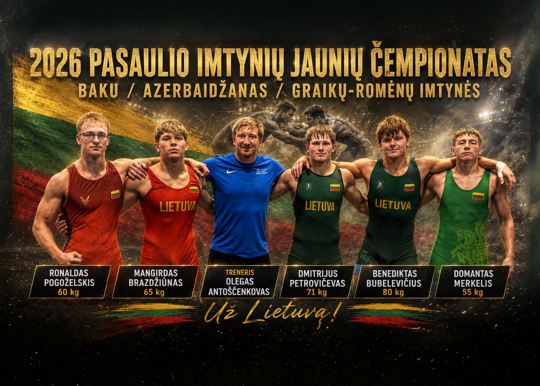 Šiaulių rajono imtynininko laukia pasaulio čempionato išbandymas Baku