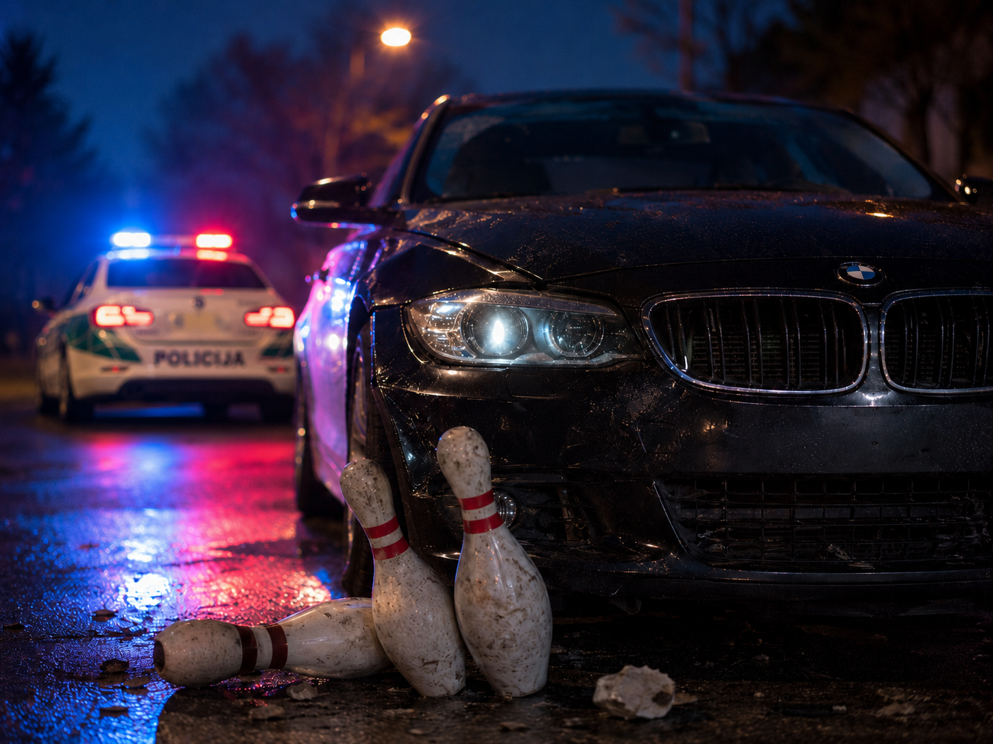 Šiauliuose girta BMW vairuotoja sumanė pažaisti „automobilių boulingą” – apdaužė tris automobilius