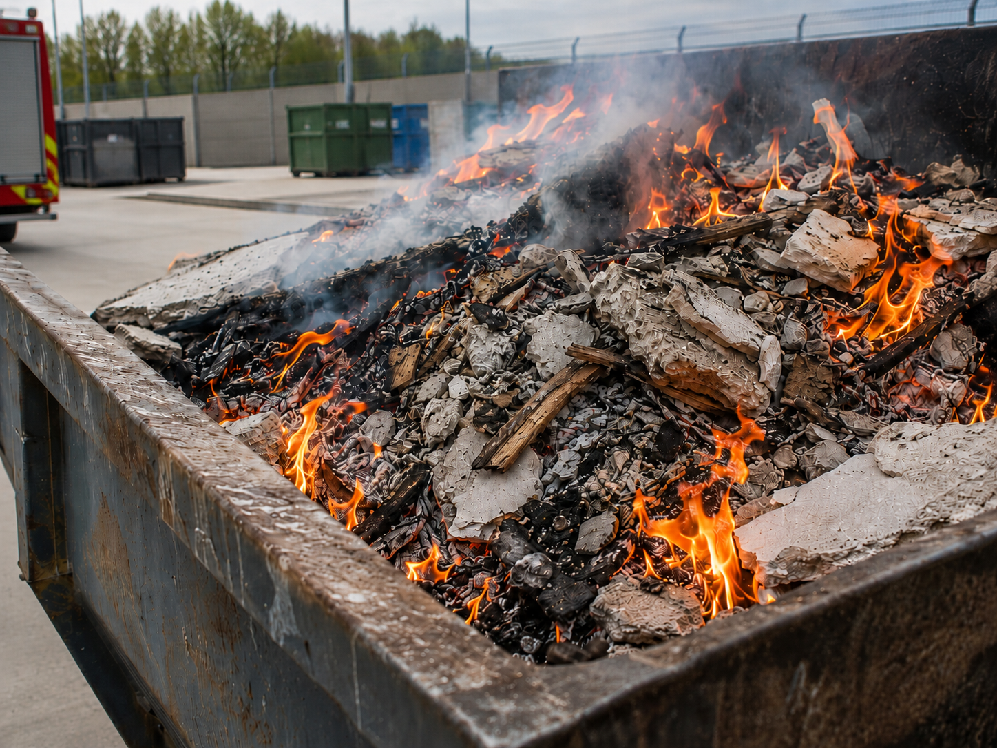 Šiauliuose degė atliekos stambiagabaričių atliekų aikštelėje