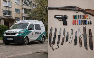 RŪSYJE – GINKLAI, ŠOVINIAI, DURKLAI IR MAČETĖ: RADINYS APTIKTAS TVARKANT PALIKTUS DAIKTUS
