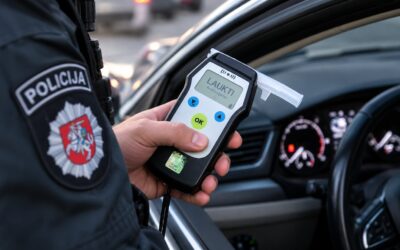 Per mažiau nei 3 valandas – trys girti vairuotojai Šiauliuose: vienam nustatyta net 2,55 promilės