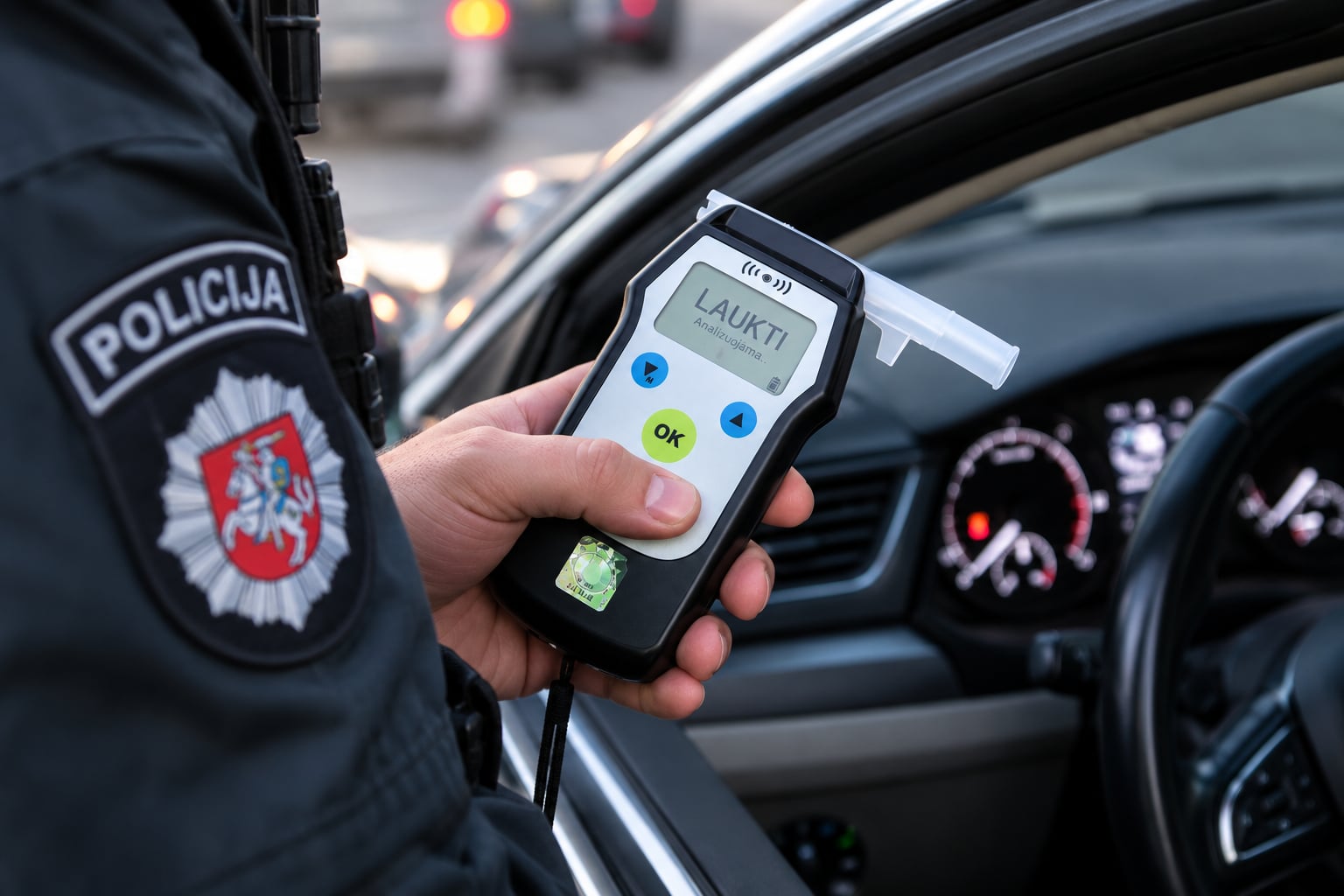 Per mažiau nei 3 valandas – trys girti vairuotojai Šiauliuose: vienam nustatyta net 2,55 promilės