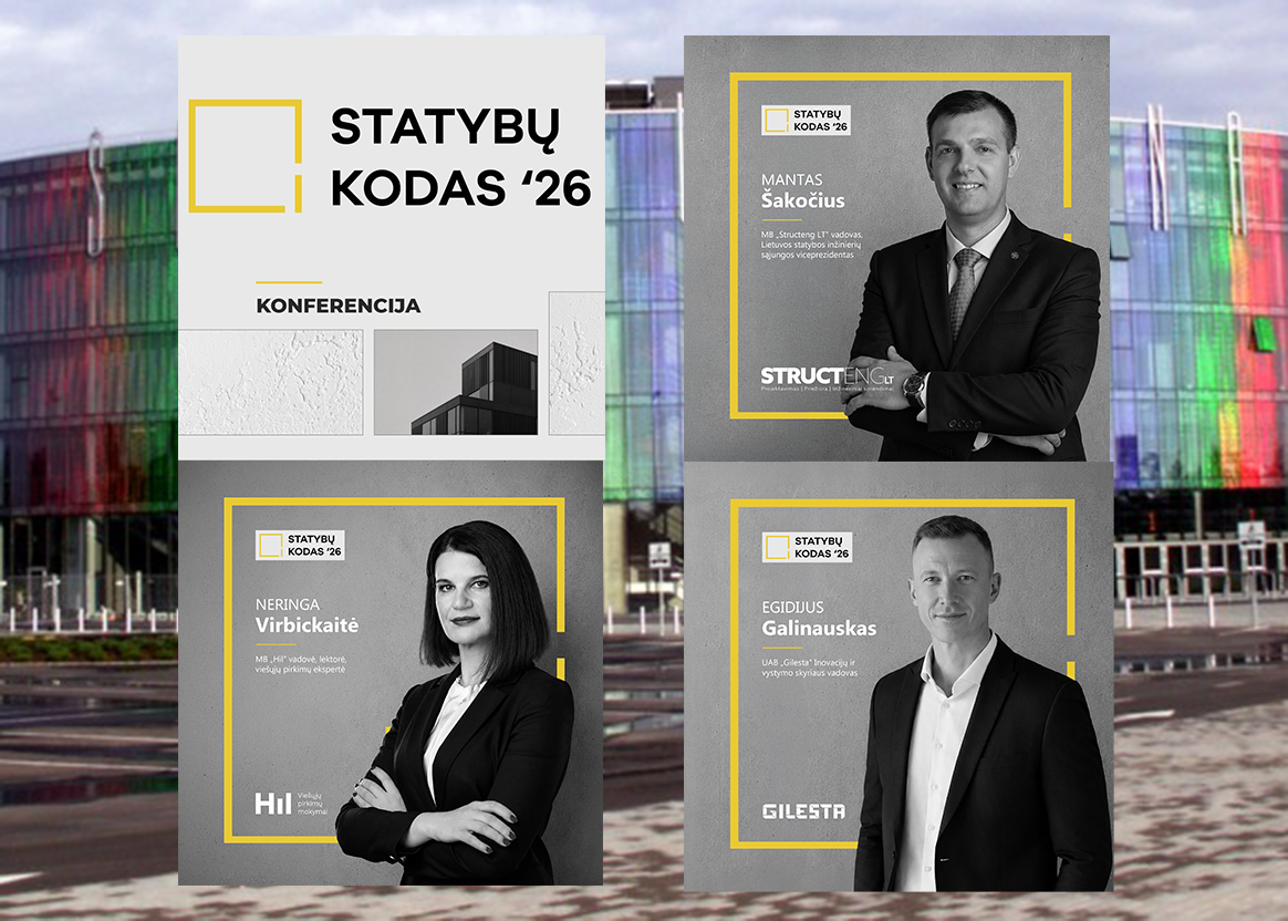 „Statybų kodas 2026“ į Šiaulius suburs žinomus sektoriaus ekspertus: tarp jų – ir kuršėniškis Mantas Šakočius